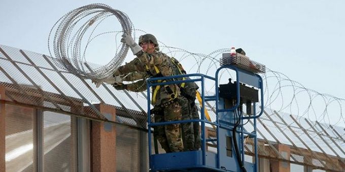 Razor wire for border defense