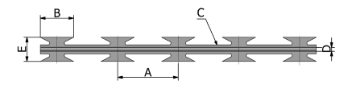 BTC NATO-22 tipo de cuchilla y su dibujo de datos técnicos