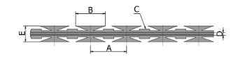 Blade type BTO-10 and its technical data drawing