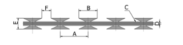 Blade type BTO-30 and its technical data drawing