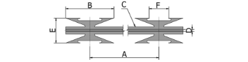 Blade type CBT-60 and its technical data drawing