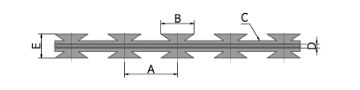 Blade type BTO-30 and its technical data drawing