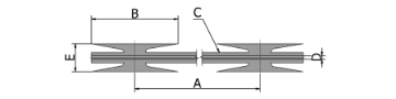 Blade type CBT-65 and its technical data drawing