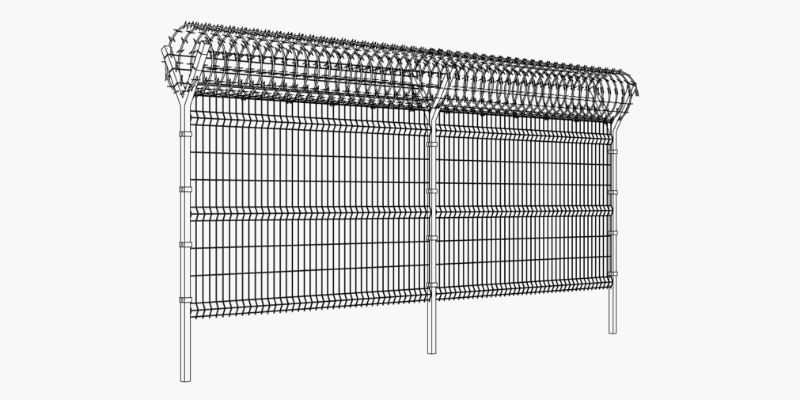 Placez le rouleau de fil de rasoir dans le point de départ.