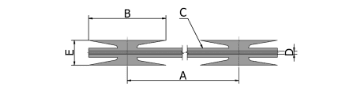 Blade type CBT-65 and its technical data drawing