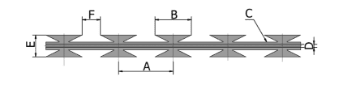 Blade type BTO-30 and its technical data drawing